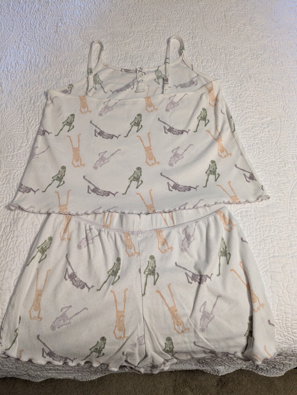 Spooky Dreams Skeleton Pajama Set - Picture 2 of 4